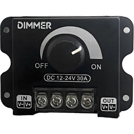 Variateur LED pour ruban LED 12V-24V 30A, contrôleur monochrome LED, variation numérique progressive PWM (1/5)