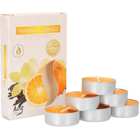 KOTARBAU Lot de 6 bougies chauffe-plat parfumées Vanille Orange Durée de combustion 4 heures (1/5)