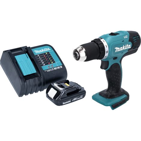 Makita – Perceuse-visseuse sans fil 18V 42Nm – 1,5Ah batterie Li-Ion – Vitesse 1300 tr/min – Mandrin 1,5-13mm pour perçage précis (1/5)