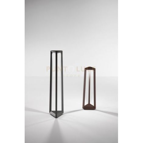 PALETTO LUCIFER PICCOLO DA ESTERNO LED 4000K 780LM 12W IP65 CORTEN H.56,6CM