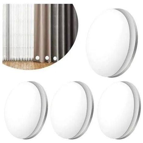 Poids Rideau Douche Magnétiques 4 Paires Blanc, Fixation Solide Étanche, Rideaux et Nappes (1/4)