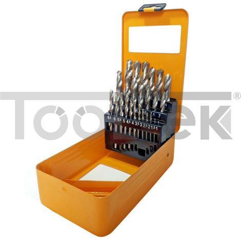 SET PUNTE 25pz PER TRAPANO HSS ELICOIDALI FERRO 1-13mm (1/2)