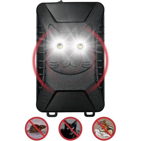 Répulsif ultrason anti-rongeur avec LED stroboscopique, 3 modes d'alimentation, contre taupe, fouine, martre, souris et rats - pour voiture et garage (1/4)