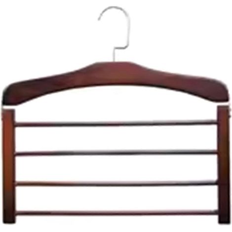 Multifunktionaler, mehrstufiger Hosenständer aus Massivholz, Garderobenständer, Handtuchhalter, Schalhalter, Krawattenhalter, keine Gebrauchsspuren. (1/5)