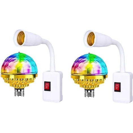 Lumière Disco pour Noël Rotative Colorée avec Douilles E27 Branchez (1/4)