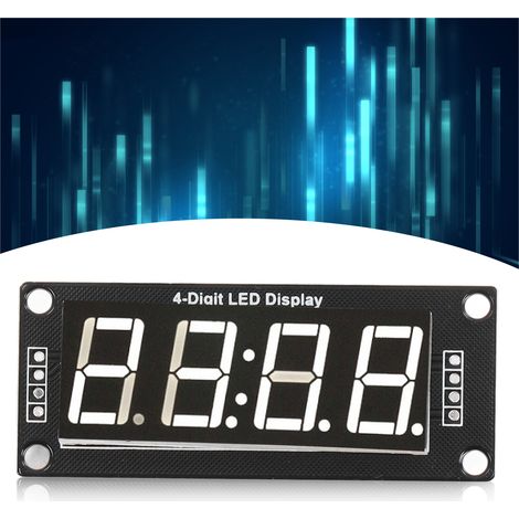 0,56-Zoll-LED-Uhrmodul mit vierstelliger Siebensegmentanzeige und weißer Anzeige. Kompatibel mit: TM1637 (1/5)