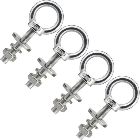 Kit de boulons à œil M10x50 mm industriels, capacité de charge 440 lb, longueur étendue (1/5)