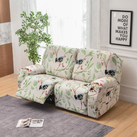 Housse de Fauteuil Relax 2 Places , WOVTE Housse De Fauteuil Inclinable à imprimé Housse De Canapé Chaise Inclinable M (1/4)