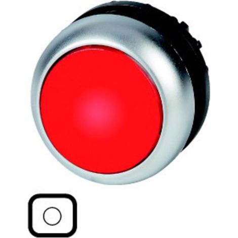 EATON 216937 M22S-DL-R-X0 BOUTON-POUSSOIR LUMINEUX À RAPPEL COLLERETTE PLASTIQUE 1 PC(S) (1/2)