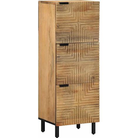 Aparador alto madera maciza de mango marrón 40x33x110 cm vidaXL (1/5)