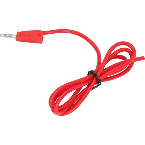 Lot de 2 fiches banane 4mm et 1 câble de test électrique laiton PE pour multimètre et batterie poids lourd 30VAC-60VDC 19A (1/5)