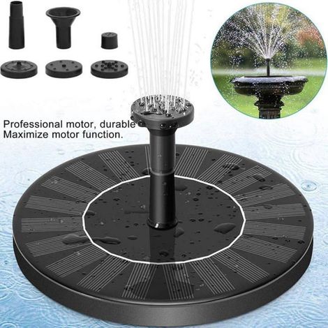 Fontaine solaire flottante pour bassin, pompe à eau solaire 13 cm, décoration jardin, jet d’eau extérieur sans électricité (1/4)