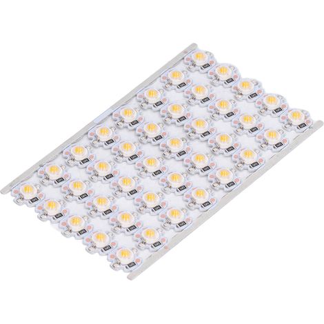 Ampoule LED à puce haute luminosité et économie d'énergie, avec plaque en aluminium, pour phares, éclairages de meubles et autres applications DIY (1 W, 12 V), lumière jaune. (1/5)
