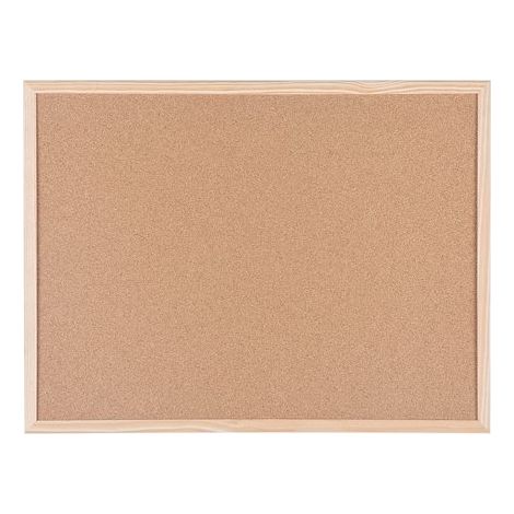 Tableau liège cadre bois 45 x 60 cm – Surface autogénérative – Fixations murales fournies – Capacité jusqu'à 4 feuilles A4 – Bi-Office