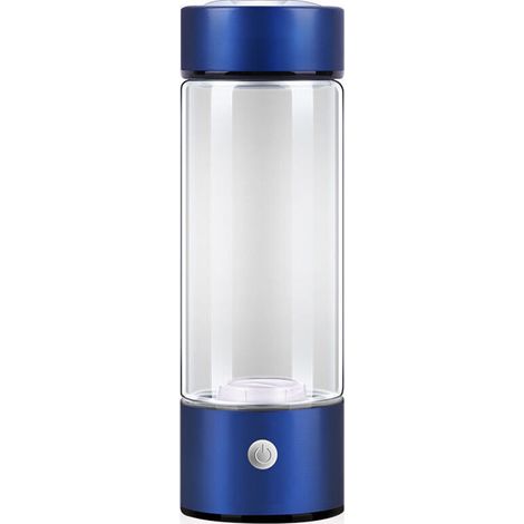 Nouvelle bouteille d'eau à hydrogène, ioniseur d'eau à hydrogène portable, générateur d'eau à hydrogène, rechargeable pour eau riche en hydrogène(bleu) (1/5)