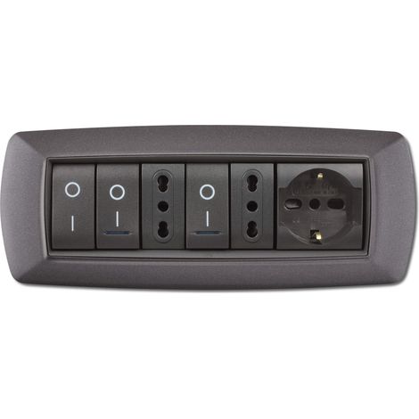 PLACCA LIFE LIVING PLAST GRIGIO CHIARO VULCAN 7P (1/3)