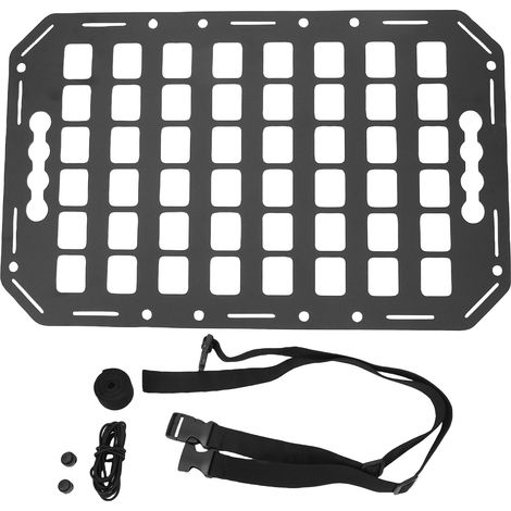 Panneau Molle appuie-tête voiture aluminium – Organisateur modulaire siège véhicule multifonction camion SUV camping-car 432x273x2mm (1/5)