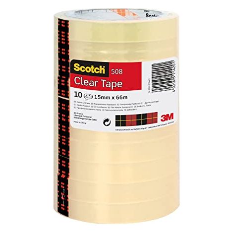 NASTRO TRASPARENTE SCOTCH 508, 10 ROTOLI, 15 MM X 66 M 3M 5081566 (1/3)