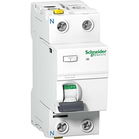 SCHNEIDER A9Z24225 DISJONCTEUR DIFFÉRENTIEL IID 2P 25A 300MA TYPE A BLANC