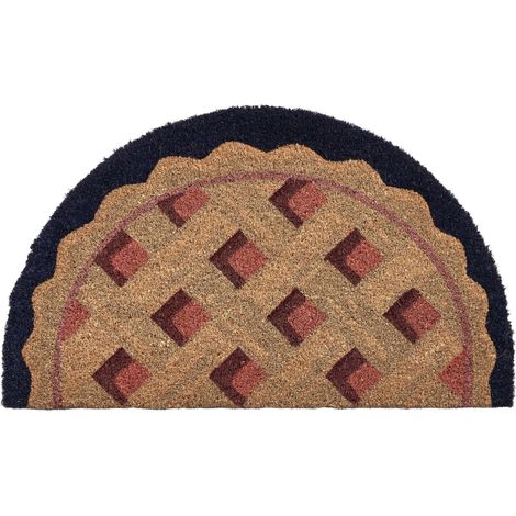Zerbino di benvenuto in fibra di cocco antiscivolo 45 x 75 cm con retro in PVC motivo a fette di torta multicolore Silay (1/5)