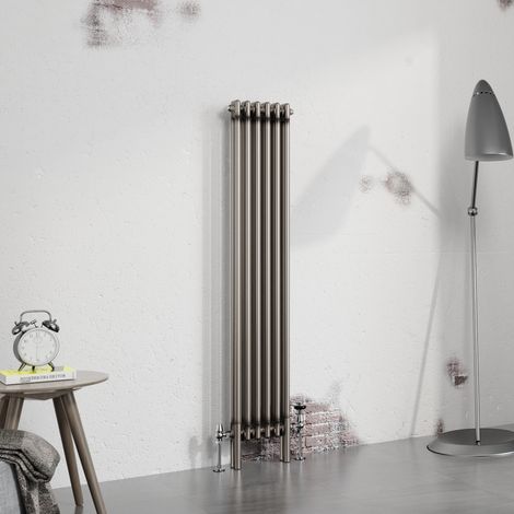 Warmehaus Traditional Radiator Raw Metal 1500x290mm Double Column (1/5)