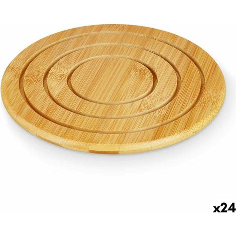 Untersetzer Kinvara natürlich Bambus rund 19 x 1 x 19 cm (24 Stück)