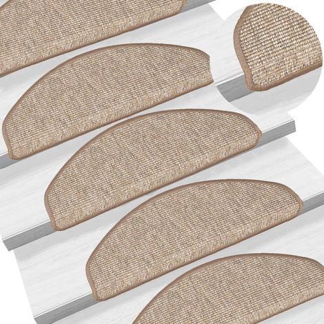 Maison Exclusive - Stufenmatten 15 Stk. 65x21x4 cm Hellbraun Halb (1/5)