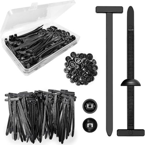 Attaches Autobloquantes Universelles Nylon Serre Cable Attache Autobloquante Réparation Voitures Coffres Ailes Pare-Chocs Résistant UV Chaleur (1/5)