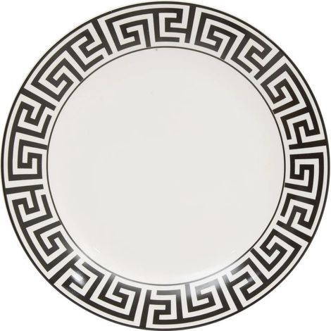 Lot de 6 Assiettes Plates "The Palm Resort" 26cm Noir