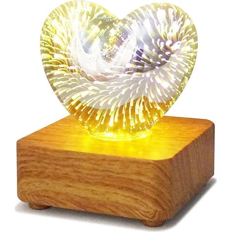 Sokelinn six Lampe de bureau filaire USB LED 3D Atmesphere Lampe de table d intérieur Utilisation jardin terrasse extérieur