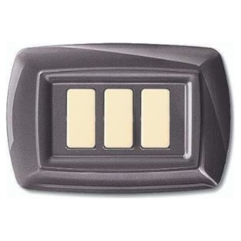 Placca serie Tondò, 3 moduli, plastica, alluminio notte, compatibile con serie BTicino Magic - Elettrocanali ECL2593AN