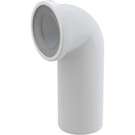 Alcaplast – Raccord WC 90° A9090 – Polypropylène blanc – Écoulement vertical 110mm – Joint d'étanchéité inclus – Installation facile sans outils (1/2)