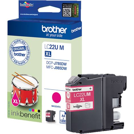 Cartouche Brother LC22U magenta pour imprimante jet d'encre