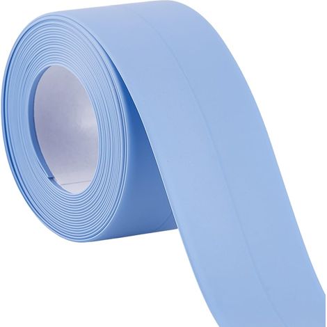 Lot de 3 rubans d’étanchéité autocollants en PVC bleu 22 mm × 3,2 m bande de finition imperméable anti moisissure pour cuisine et salle de bain (1/5)