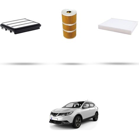 Kit tagliando 3 filtri compatibile con Nissan Qashqai II (J11E) 1.7 dCI 110kw Dal 2018 (1/5)