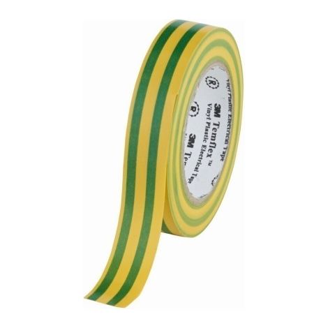 Cinta Aisl. 19Mmx20Mt Temflex™ 1300 Pvc Amarilla/Verde 3M™