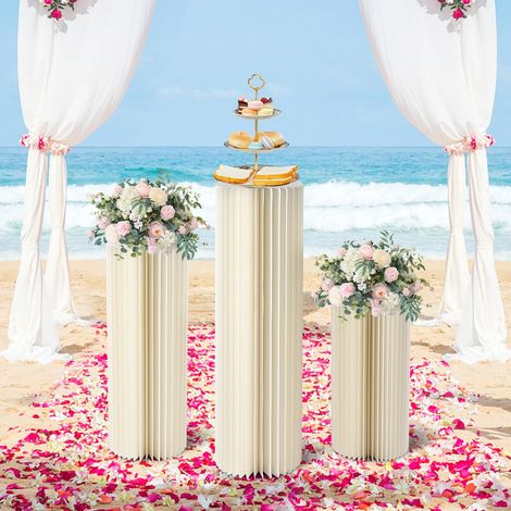 3x Hochzeit Centrepieces Karton Blumenständer Party Dekoration 60cm+80cm+100cm (1/5)