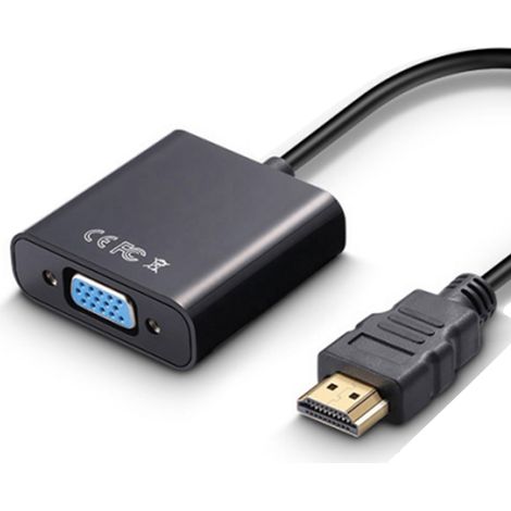 Câble HDMI vers VGA, convertisseur 1080p HD, pour ordinateur portable et boîtier TV, connexion vidéo haute définition (1/5)