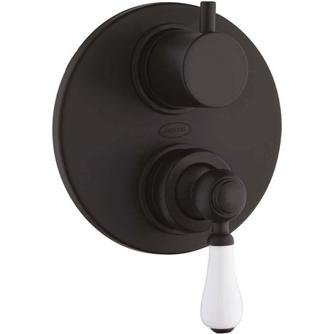 Miscelatore Jacuzzi rubinetteria doccia incasso con deviatore serie Tosca finitura nero opaco