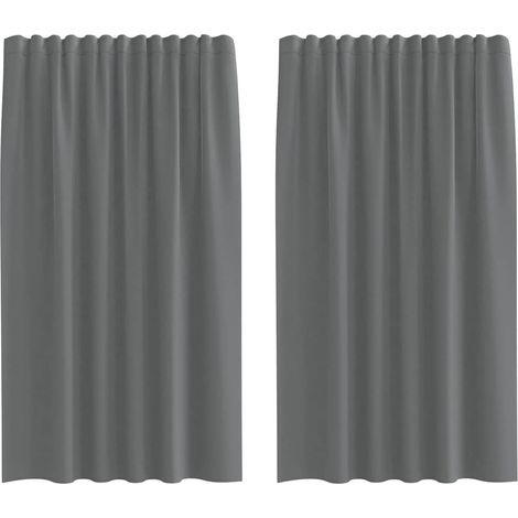 Maison Exclusive - Tende in Voile con Tasche per Aste 2 pz Grigio Scuro