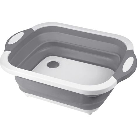 Cesta Multifunzione Pieghevole Salvaspazio Con Tappo Per Drenaggio Acqua