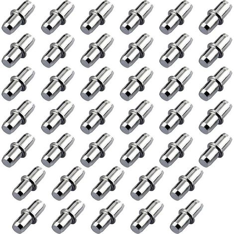 40 supports, équerres et crochets pour étagères, supports d'étagères et clous d'étagère, 5 x 16 mm (1/4)