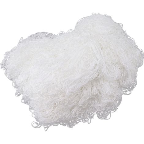 Filet de treillage réutilisable en polyester blanc pour plantes grimpantes, idéal pour les haricots, les tomates, les pois, les citrouilles et les fleurs.