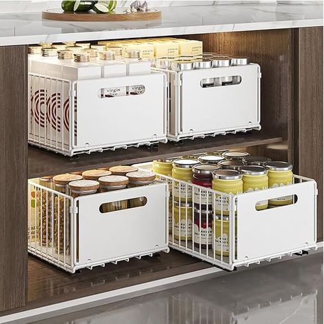 Kitchen Drawer Organizers, White, 38Dx25Wx19H CM (1/5)