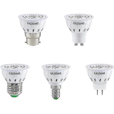 Lot de 3 ampoules LED de croissance pour plantes d'intérieur : lampe à spectre complet pour la décoration de jardin MR16 (1/5)