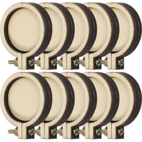 10 mini cadres ronds en bois pour broderie au point de croix, accessoires de couture-3X2.5cm (1/3)