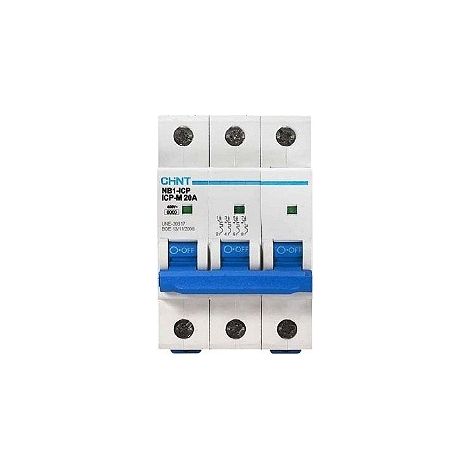 INTERRUTTORE MAGNETOTERMICO 3P 16A 6KA CURVA C CHINT 51307