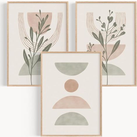 Set of 3 Wall Art Posters for Bedroom, Home, or Cousin Decor - Boho Style Wall Art for Living Room (1/5)