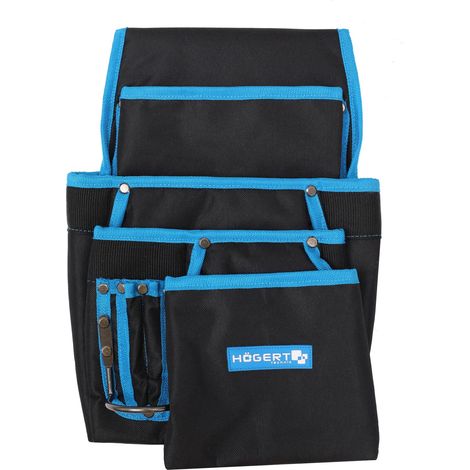 Sac Banane pour Outils électriques Sac à Outils Sac à Outils Ceinture Porte-Outils Ceinture Porte-électricien 7 Poches fonctionnelles 1 Porte-Marteau en métal Polyester 600D (1/2)