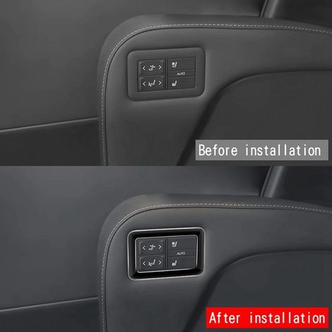 1 pair of decorative stickers for the seat control panels of 23+ Toyota Alphard and Vellfire 40 series (1/4)
